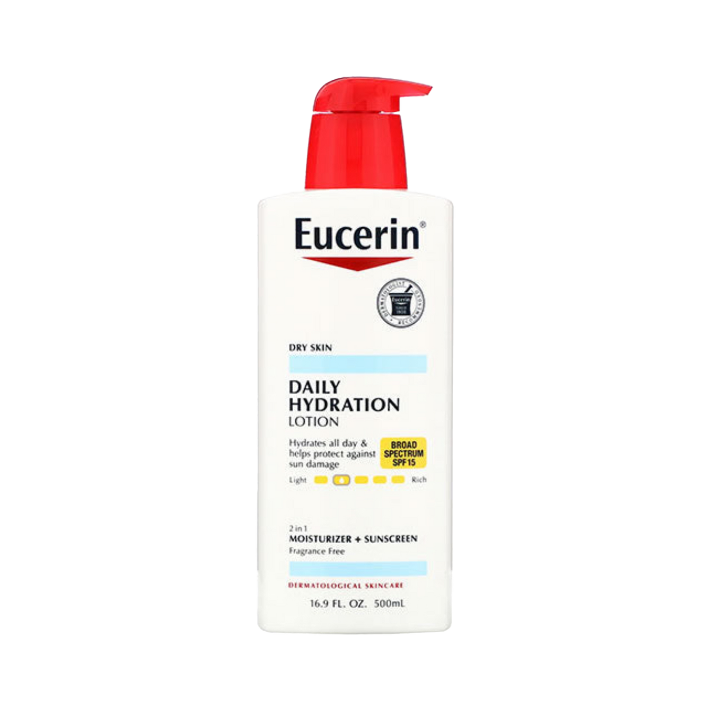 Eucerin Lotion Daily Hydration SPF 15 - 500ml |يوسيرين لوشن للترطيب اليومي بعامل حماية من الشمس 15 - 500 مل