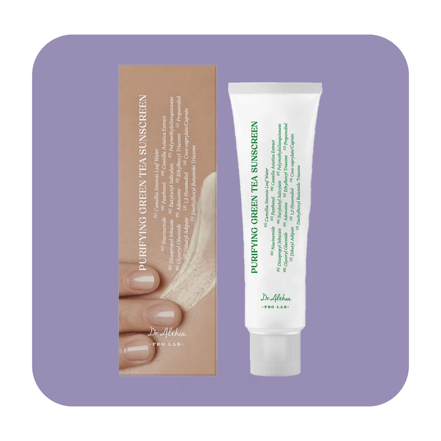 DR.ALTHEAPURIFYING GREEN TEA SUN SCREEN 50ml واقي شمس منقي بخلاصة الشاي الأخضر