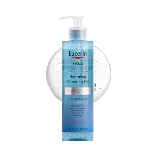 Eucerin Face Gentle Cleansing Hydrating Cleansing Gel - 400ml| يوسيرين جل التنظيف المرطب اللطيف للوجه-400 مل
