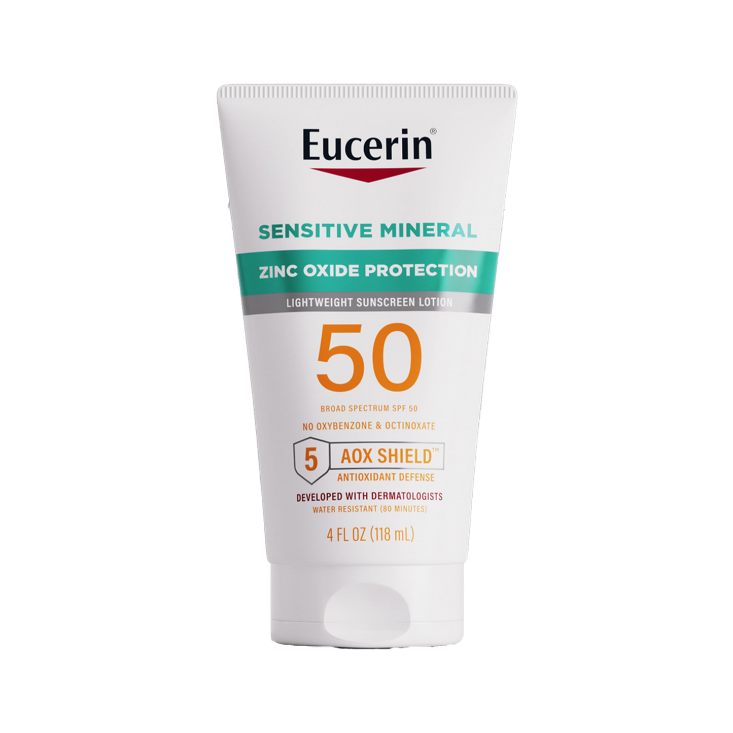 Eucerin Sensitive Mineral Sunscreen Lotion SPF 50+ Zinc Oxide Protection - 118ml| يوسيرين لوشن واقي من الشمس معدني للبشرة الحساسة بعامل حماية من أشعة الشمس 50 -118 مل