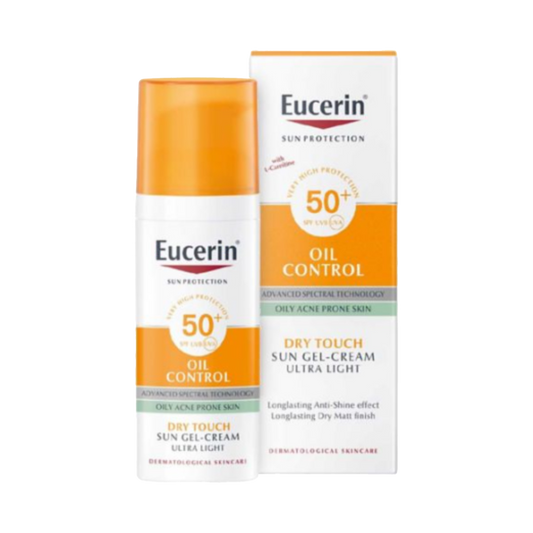 Eucerine Sun Gel Cream Oil Control Sun Cream SPF50 - 50ml | يوسيرين واقي شمسي جل كريم للتحكم بالزيوت - 50 مل